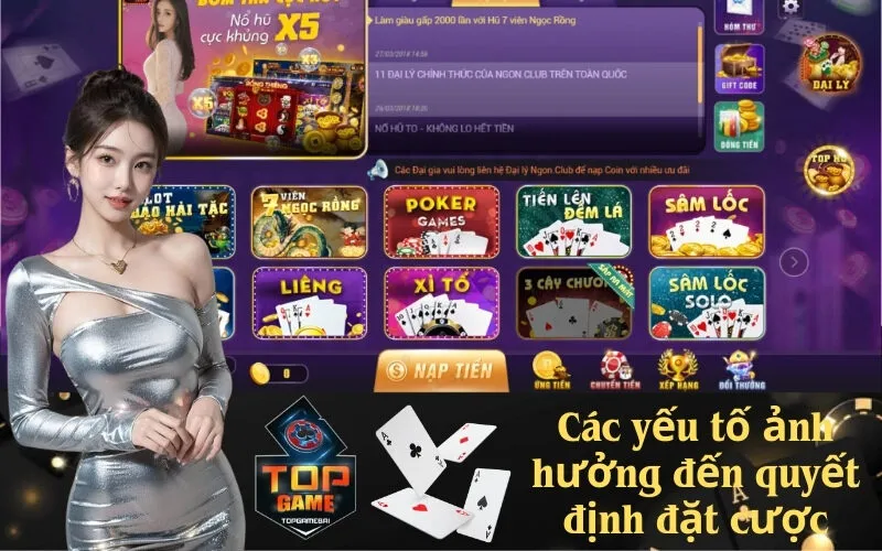 Các yếu tố ảnh hưởng đến quyết định đặt cược