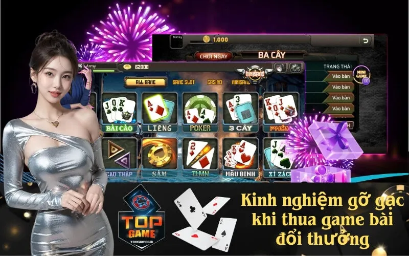 Kinh nghiệm gỡ gạc khi thua game bài đổi thưởng